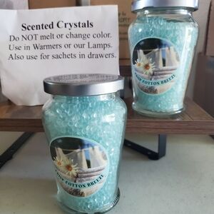 Crisp Cotton Breeze Scent beads 2 jars Light Aqua for Warmers does Not melt New